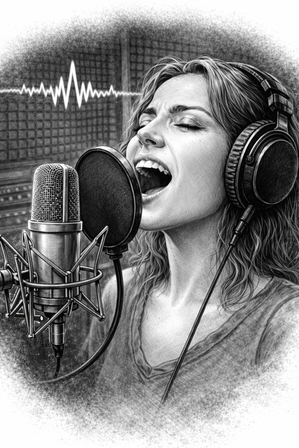 Nahrávání zpěvu ve studiu pro cover nebo remix skladby s novou aranží a profesionálním zvukem.